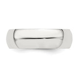 Sterling Silver Domed wedding band ring detail view