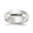 Sterling Silver Domed wedding band ring
