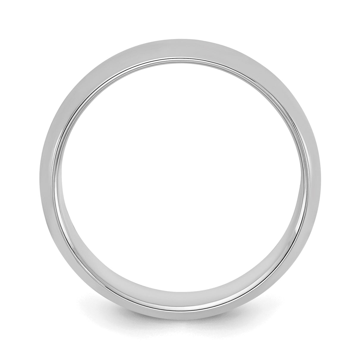 Sterling Silver Domed wedding band ring detail view