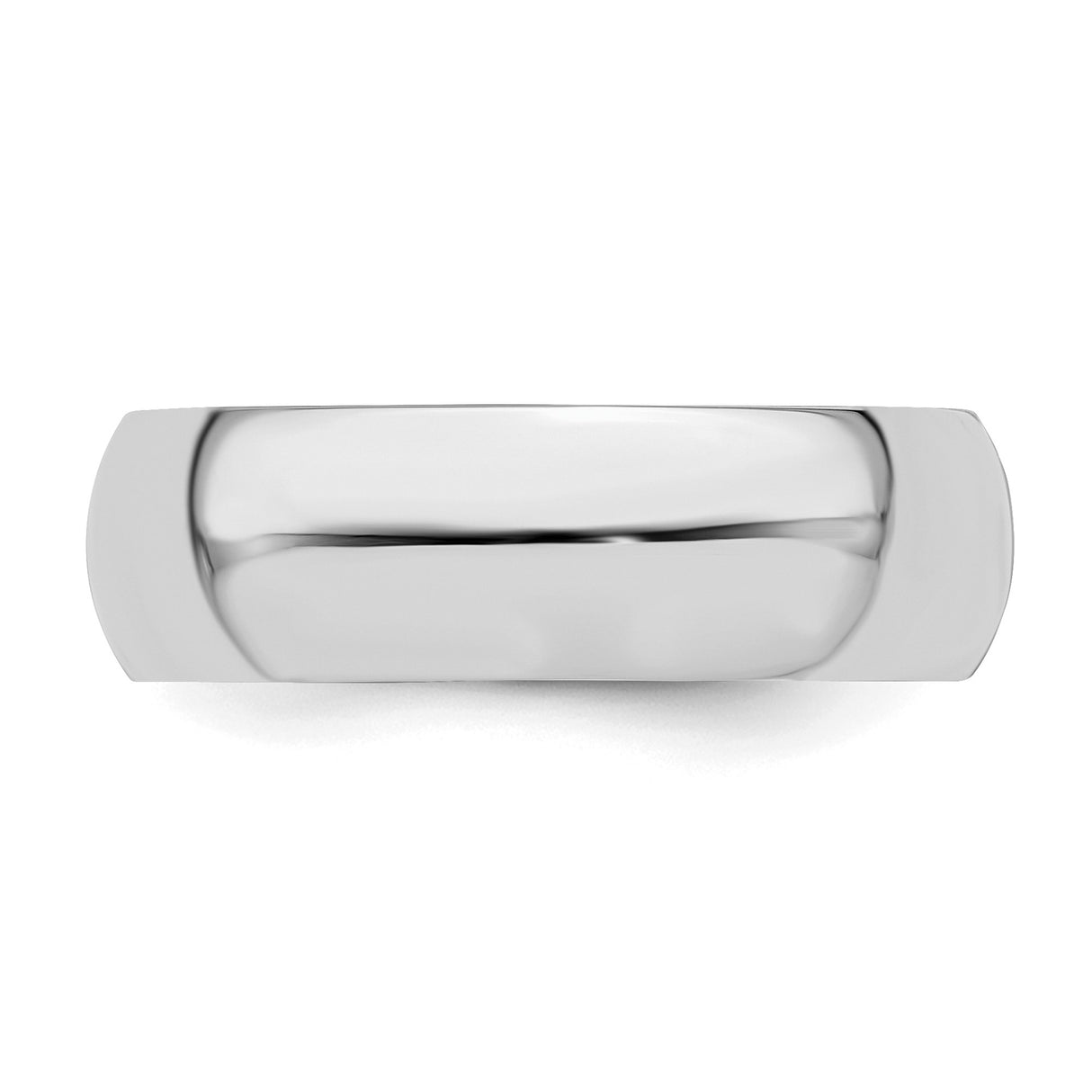 Sterling Silver Domed wedding band ring detail view