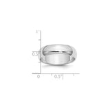 Sterling Silver Domed wedding band ring shown for scale