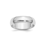 Sterling Silver Domed wedding band ring