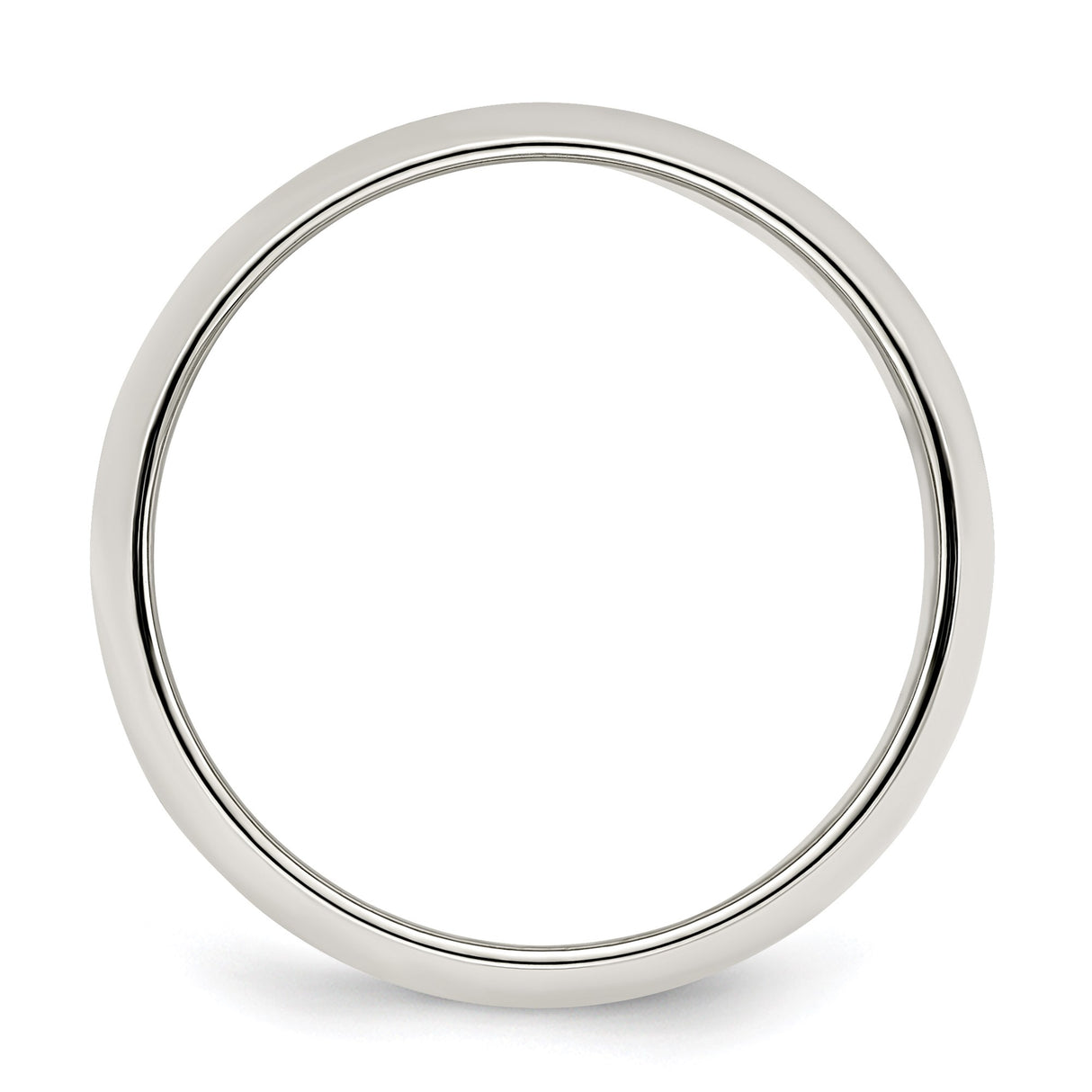 Sterling Silver Domed wedding band ring alternate angle
