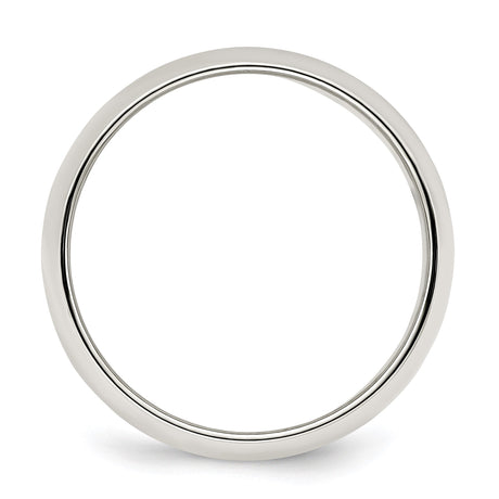 Sterling Silver Domed wedding band ring alternate angle