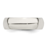 Sterling Silver Domed wedding band ring detail view