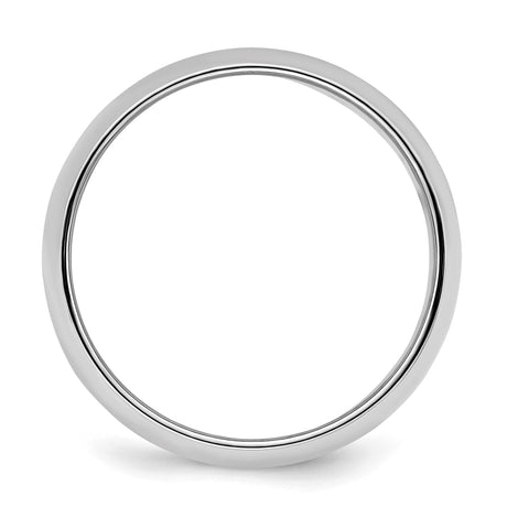 Sterling Silver Domed wedding band ring alternate angle