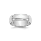 Sterling Silver Domed wedding band ring