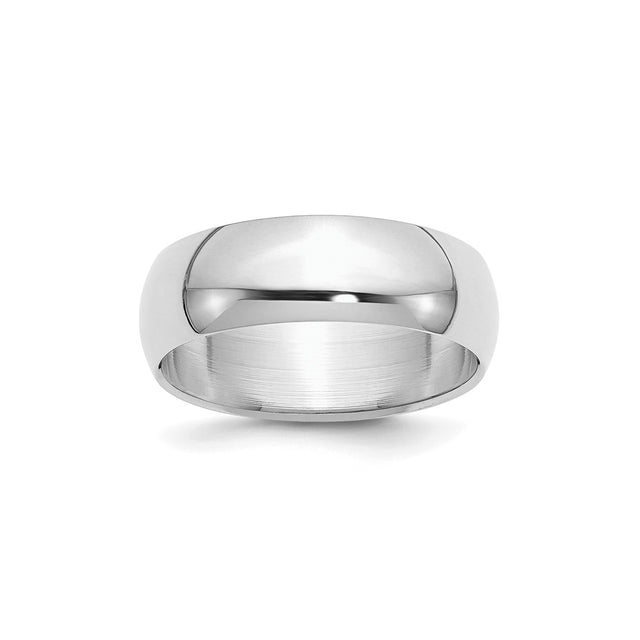 Sterling Silver Domed wedding band ring
