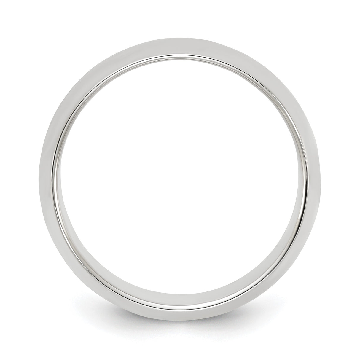 Sterling Silver Domed wedding band ring alternate angle