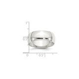 Sterling Silver Domed wedding band ring shown for scale