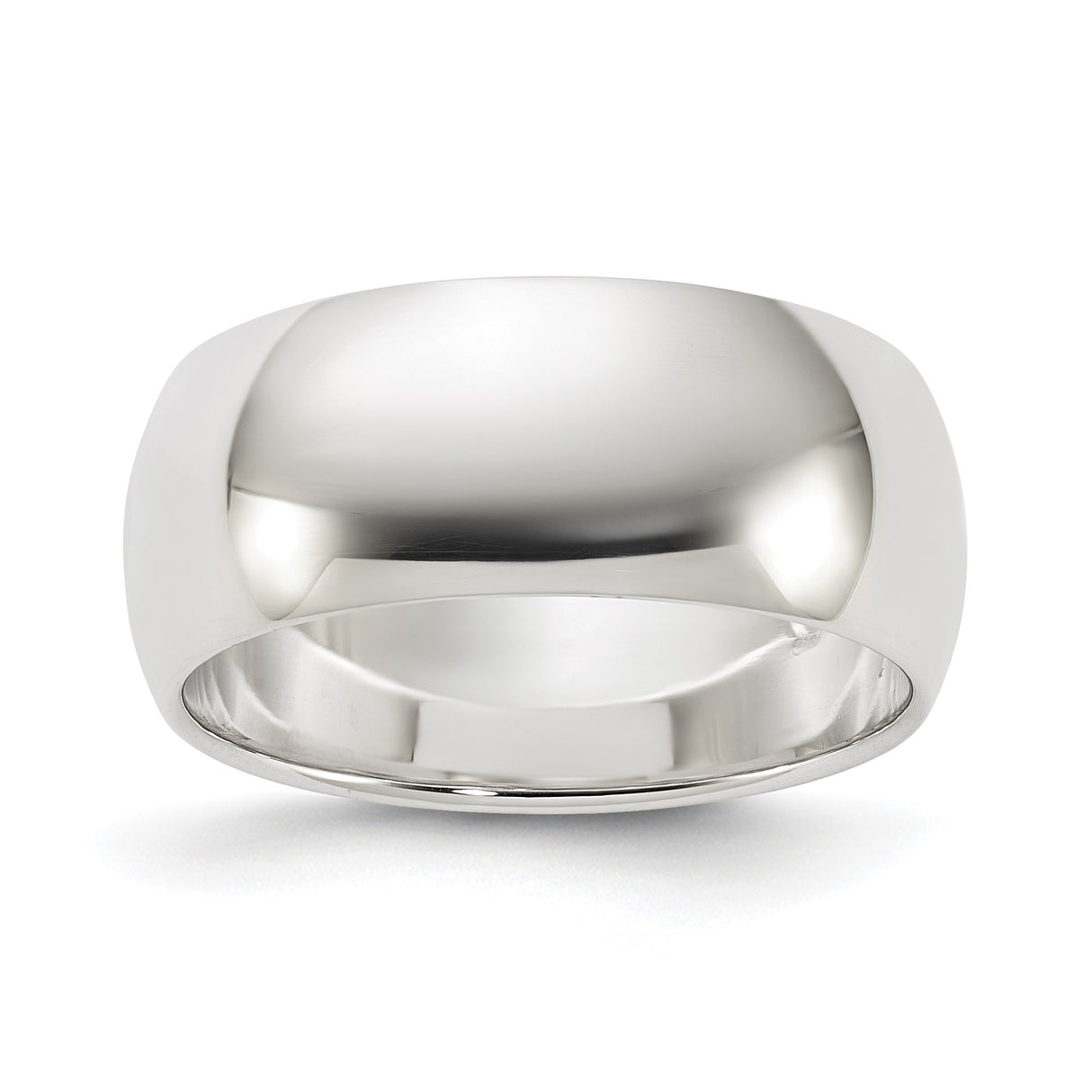 Sterling Silver Domed wedding band ring