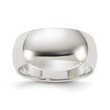 Sterling Silver Domed wedding band ring