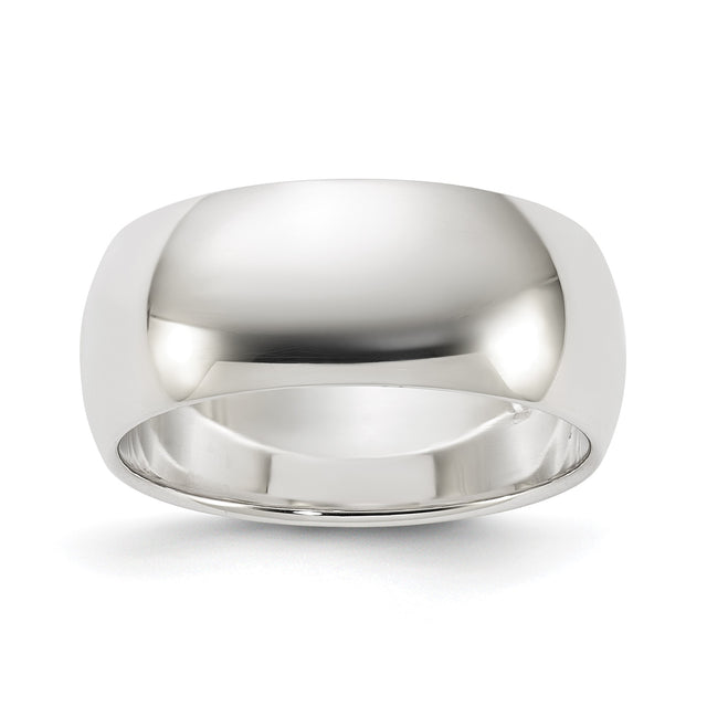 Sterling Silver Domed wedding band ring