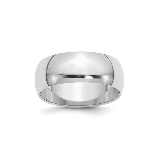 Sterling Silver Domed wedding band ring