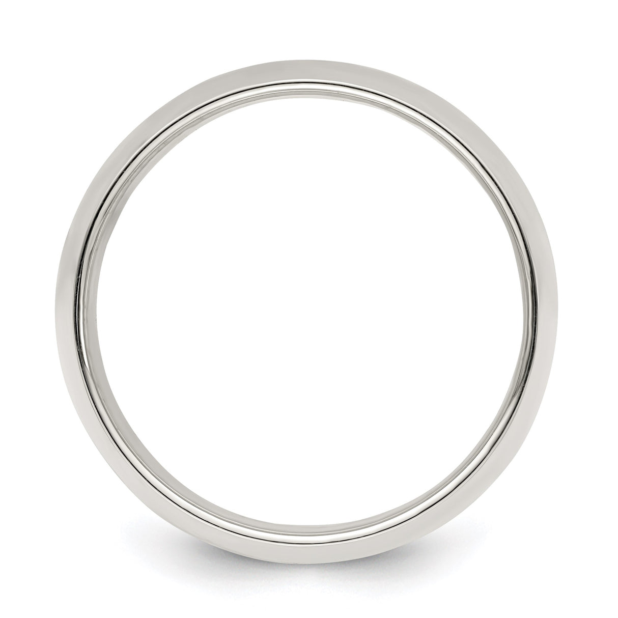 Sterling Silver Domed wedding band ring alternate angle