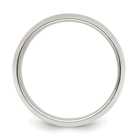 Sterling Silver Domed wedding band ring alternate angle