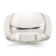 Sterling Silver Domed wedding band ring