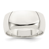 Sterling Silver Domed wedding band ring