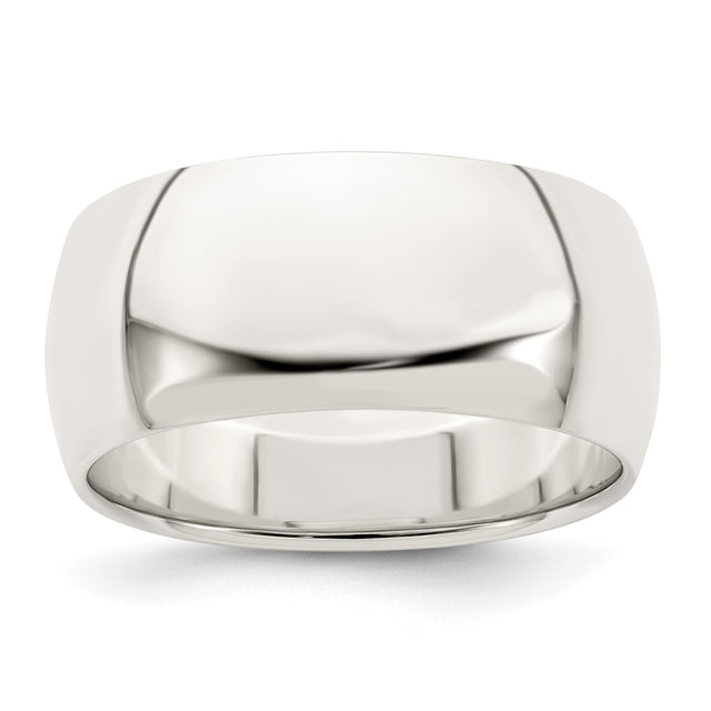 Sterling Silver Domed wedding band ring