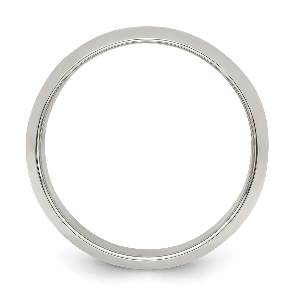 Sterling Silver Domed wedding band ring alternate angle
