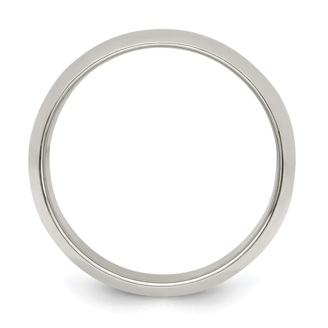 Sterling Silver Domed wedding band ring alternate angle
