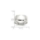 Sterling Silver Domed wedding band ring shown for scale