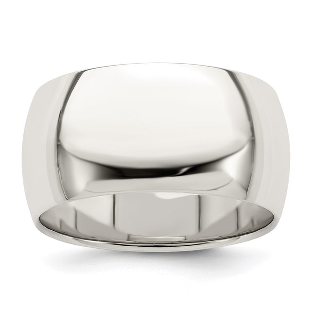 Sterling Silver Domed wedding band ring
