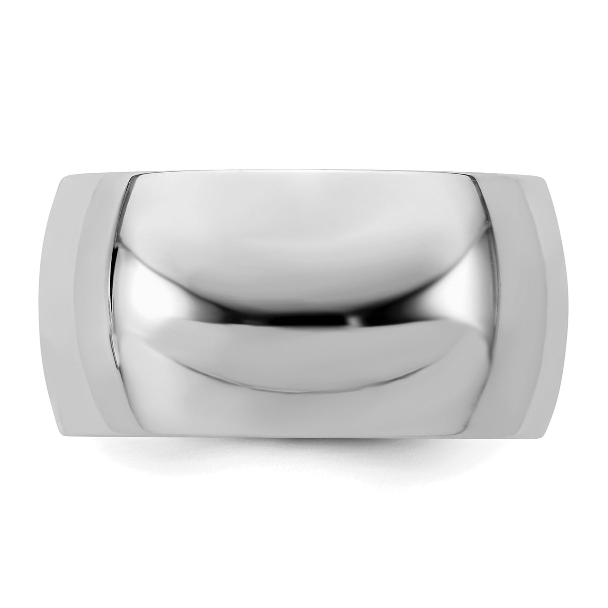 Sterling Silver Domed wedding band ring detail view