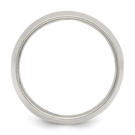 Sterling Silver Domed wedding band ring alternate angle