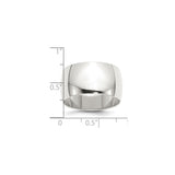 Sterling Silver Domed wedding band ring shown for scale