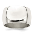 Sterling Silver Domed wedding band ring
