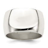 Sterling Silver Domed wedding band ring