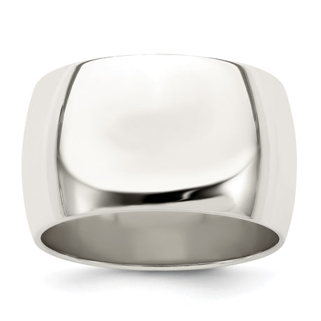 Sterling Silver Domed wedding band ring