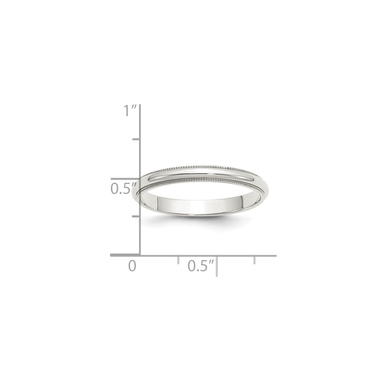 Sterling Silver Milgrain, Domed wedding band ring shown for scale