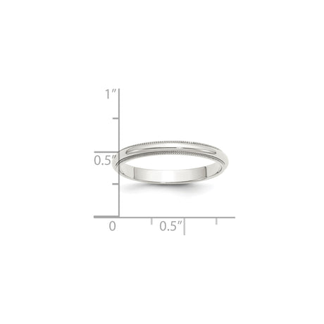 Sterling Silver Milgrain, Domed wedding band ring shown for scale