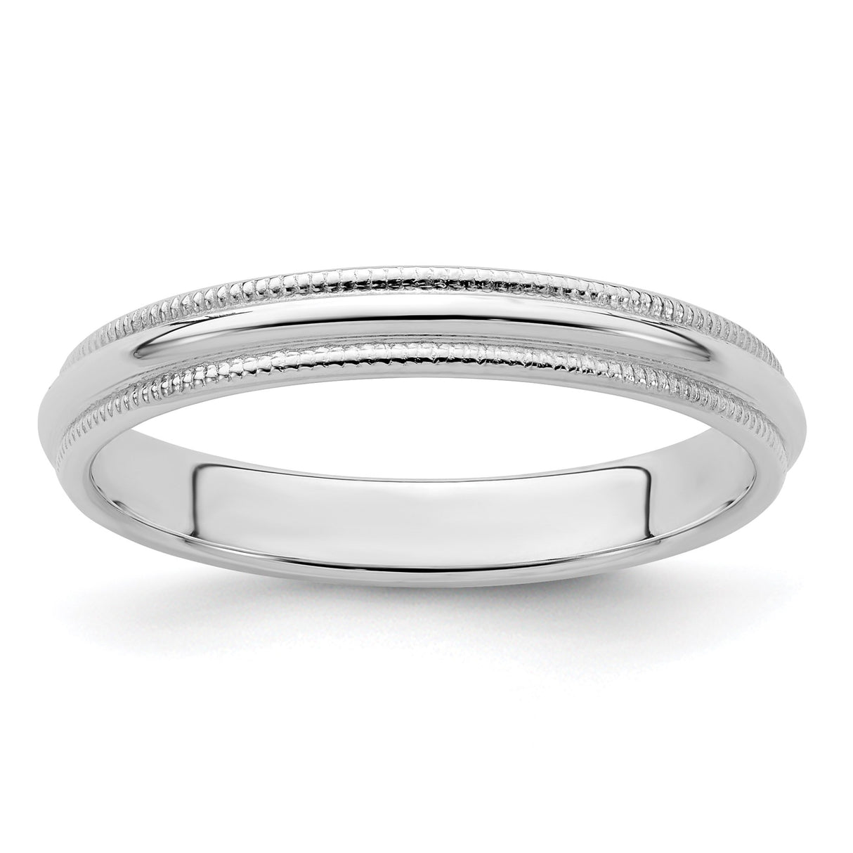 Sterling Silver Milgrain, Domed wedding band ring