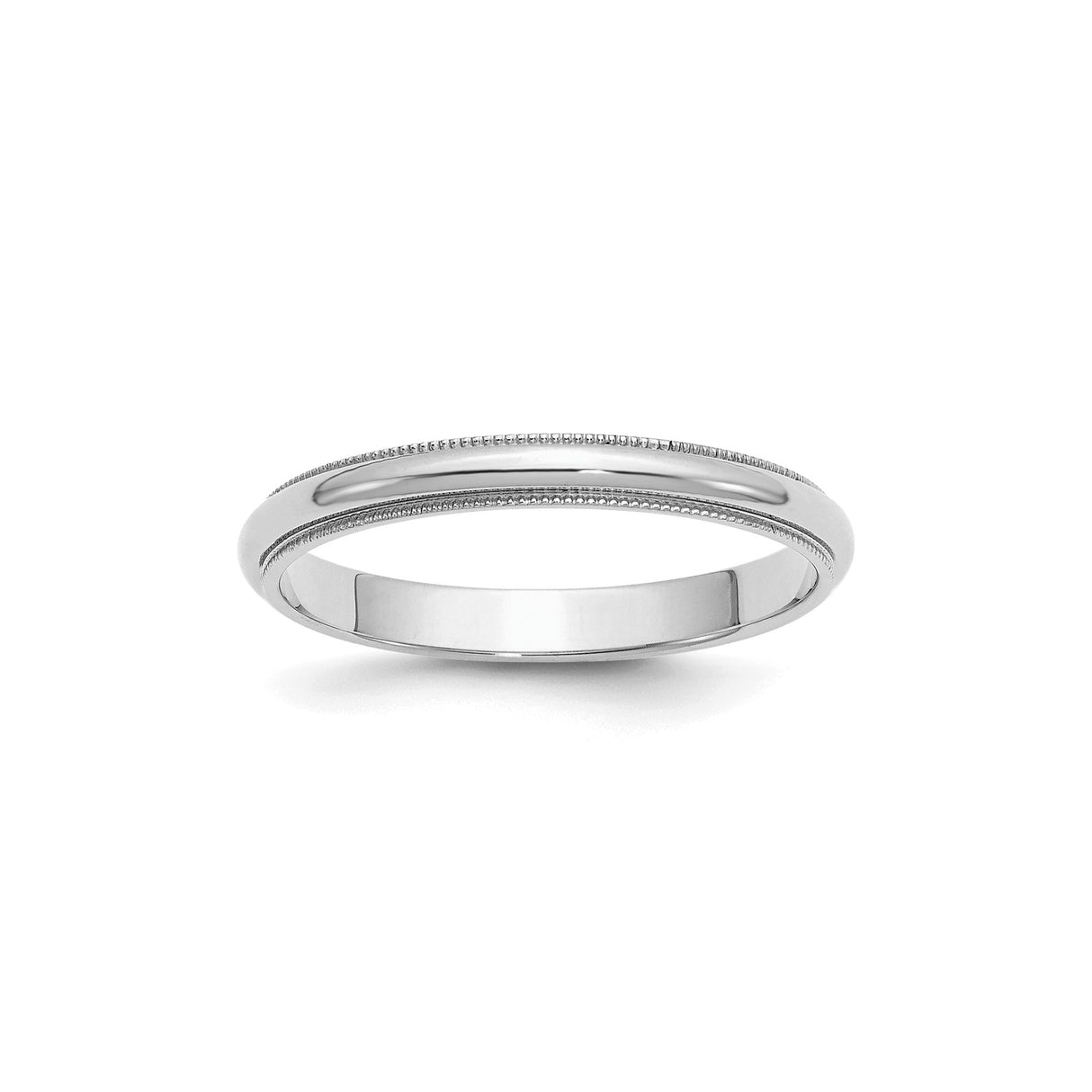 Sterling Silver Milgrain, Domed wedding band ring