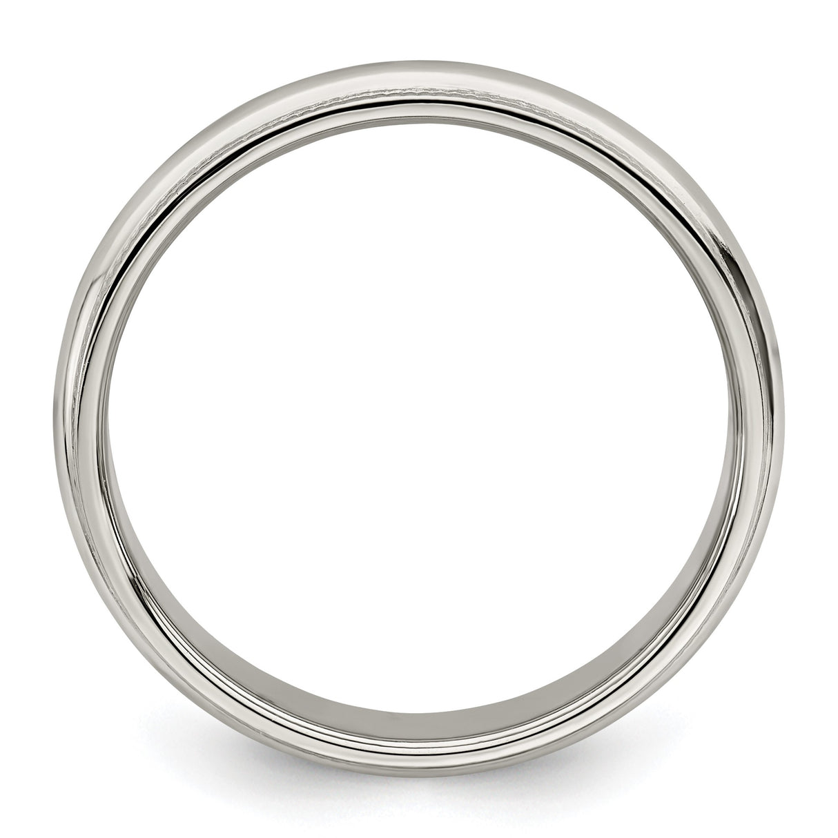 Sterling Silver Milgrain, Domed wedding band ring alternate angle