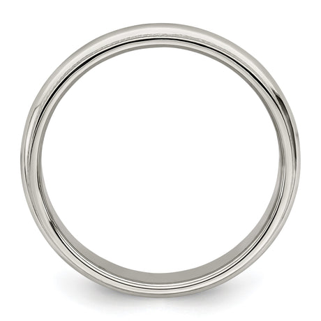 Sterling Silver Milgrain, Domed wedding band ring alternate angle