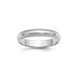 Sterling Silver Milgrain, Domed wedding band ring