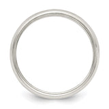 Sterling Silver Milgrain, Domed wedding band ring alternate angle