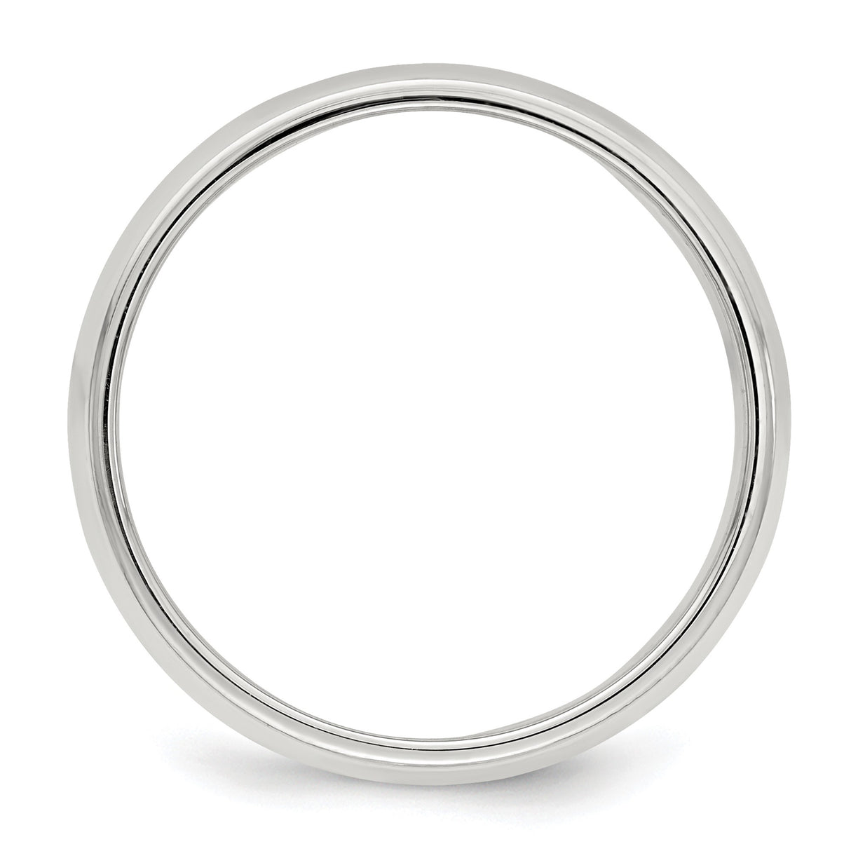 Sterling Silver Milgrain, Domed wedding band ring alternate angle