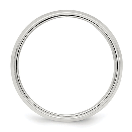 Sterling Silver Milgrain, Domed wedding band ring alternate angle