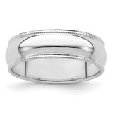 Sterling Silver Milgrain, Domed wedding band ring