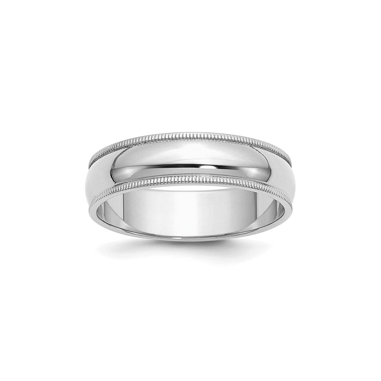 Sterling Silver Milgrain, Domed wedding band ring