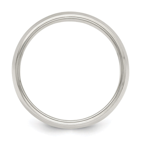 Sterling Silver Milgrain, Domed wedding band ring alternate angle