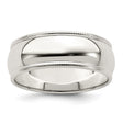Sterling Silver Milgrain, Domed wedding band ring