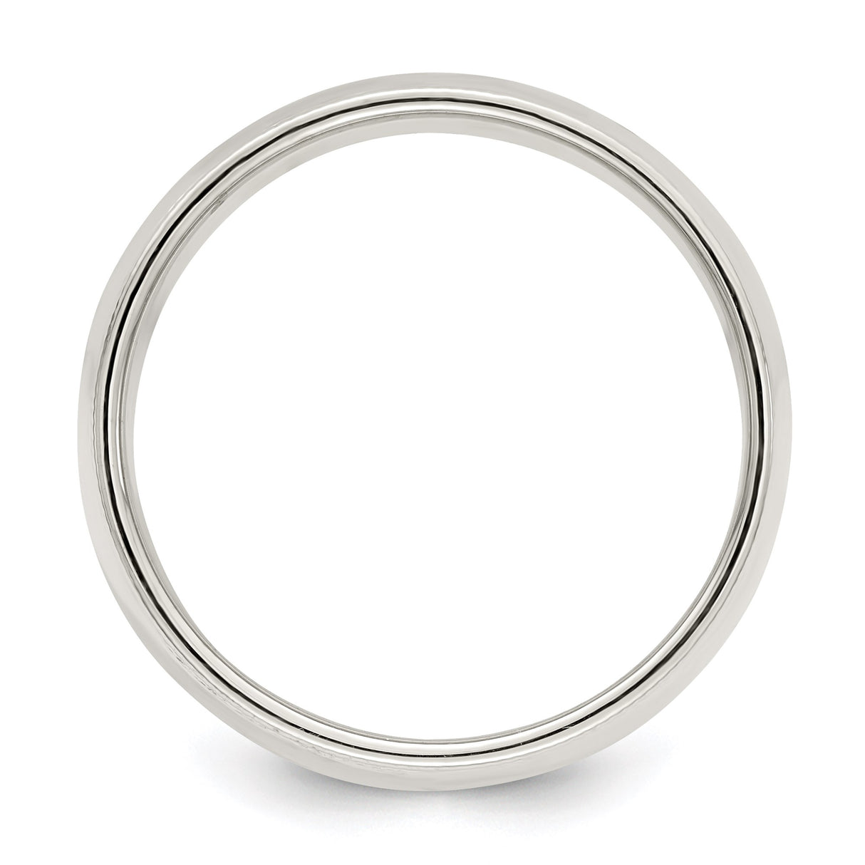 Sterling Silver Milgrain, Domed wedding band ring alternate angle