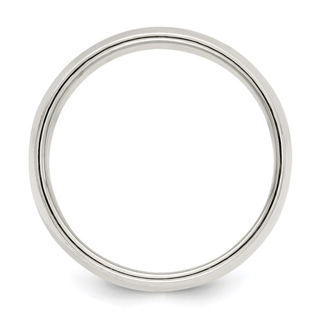 Sterling Silver Milgrain, Domed wedding band ring alternate angle
