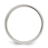 Sterling Silver Milgrain, Domed wedding band ring alternate angle